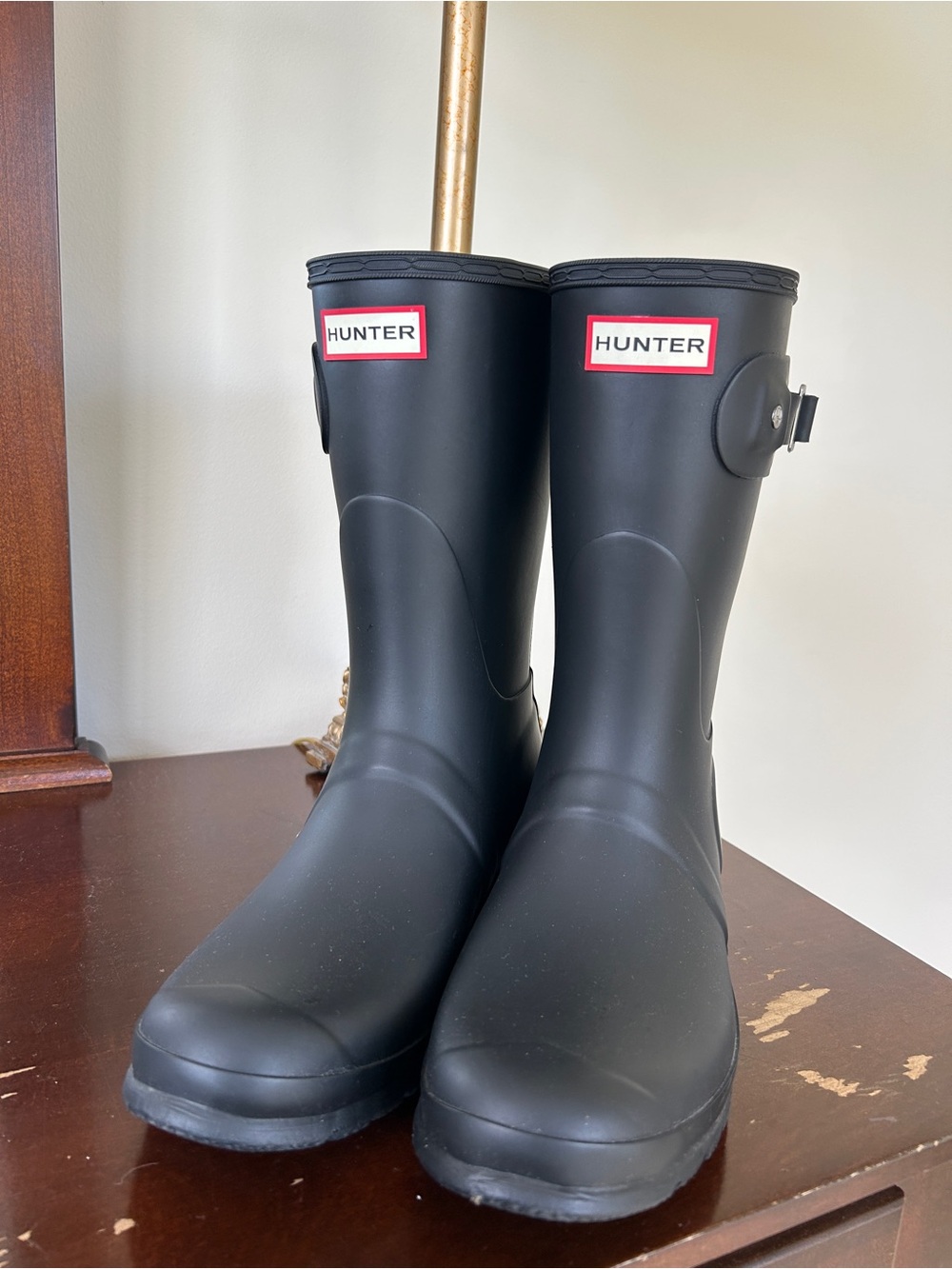 Hunter Black Women's Short Rain Boots